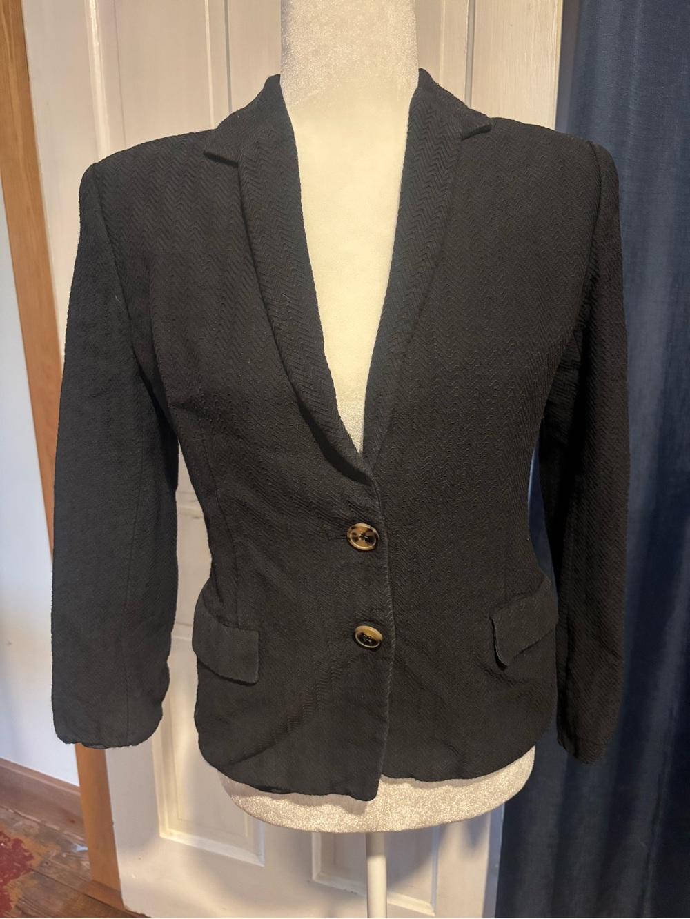 Giorgio Armani Black Two-Button Tailored Women's Blazer